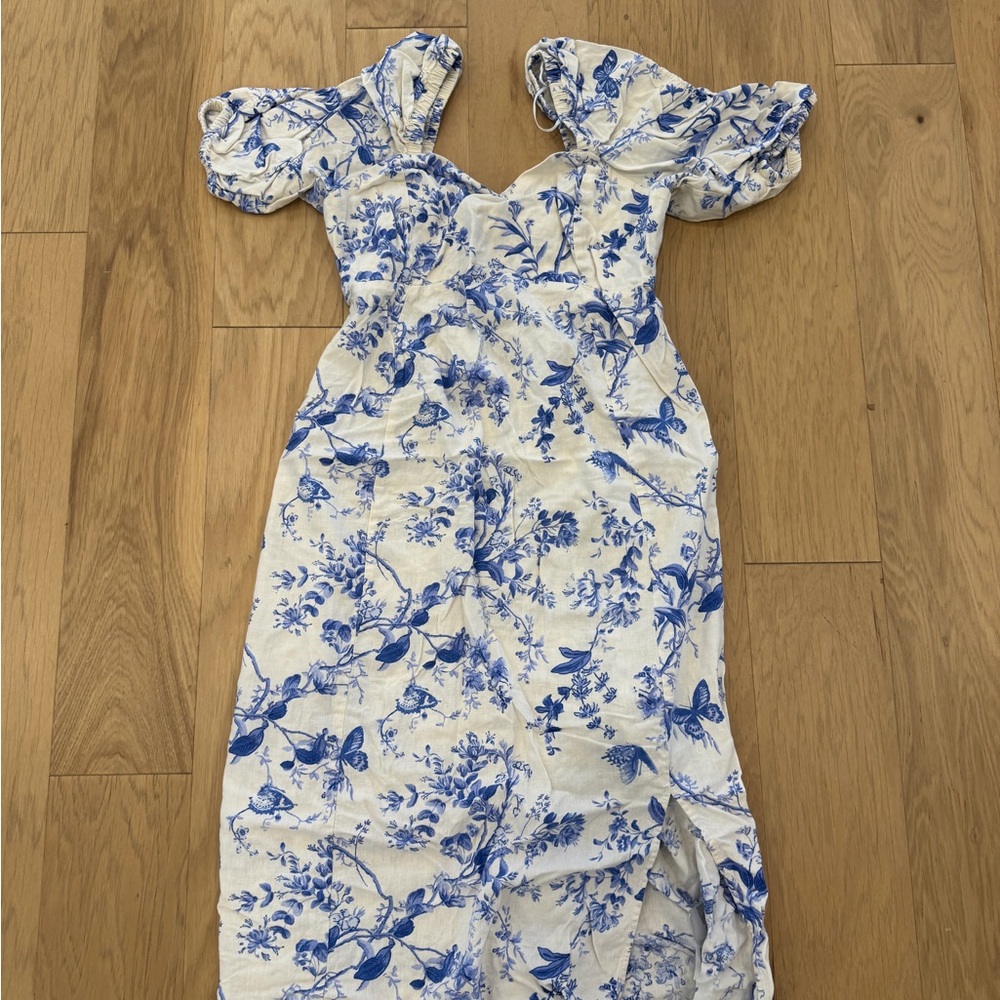 H&M Blue Floral Maternity dress